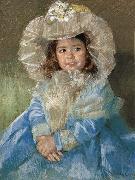 Mary Cassatt Mageter in the blue dress oil painting artist